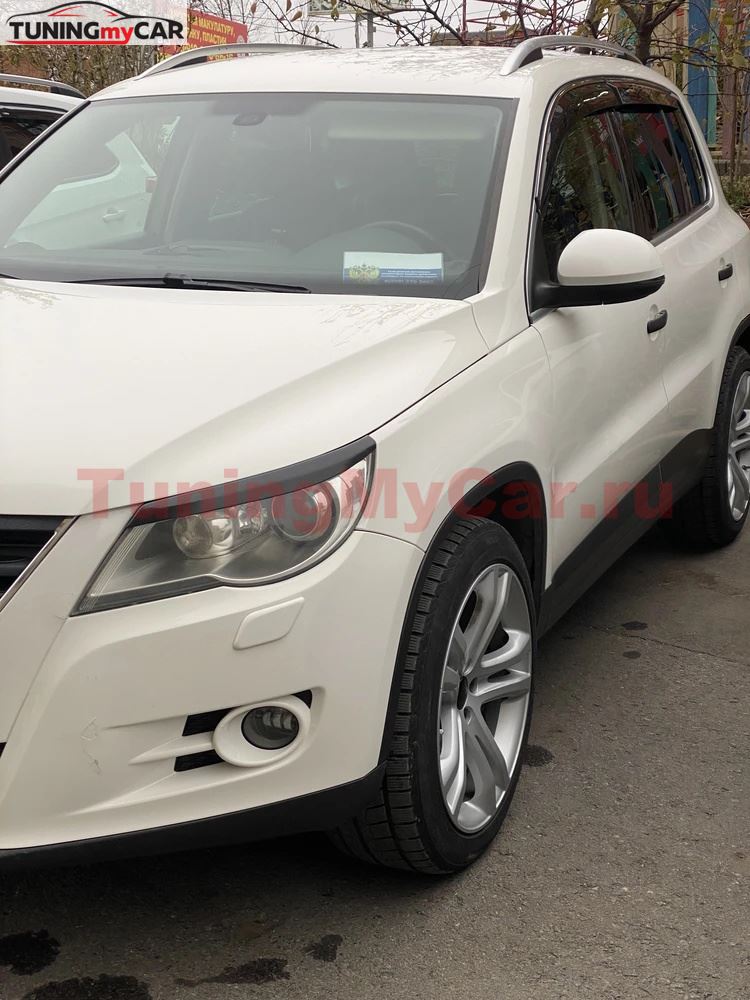 Накладки на передние фары (реснички) для Volkswagen Tiguan 2011-2017