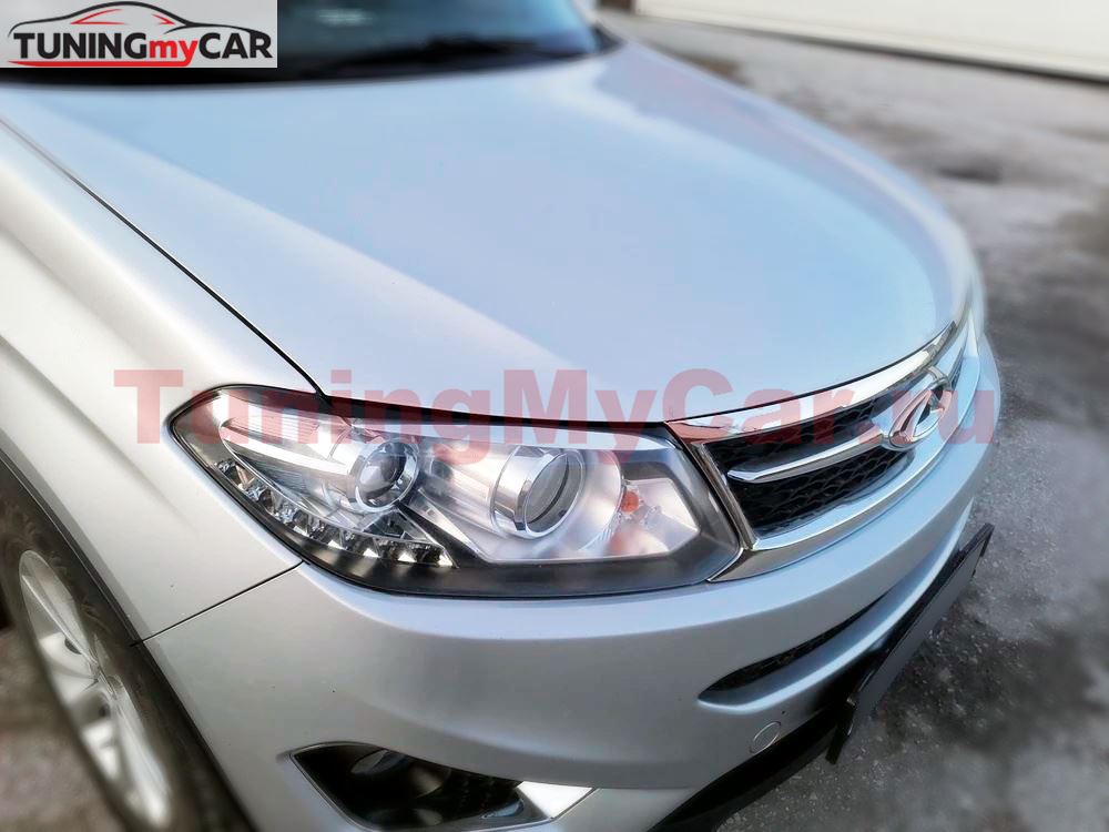 Накладки на фары (реснички) для Chery Tiggo 5 2014-2020