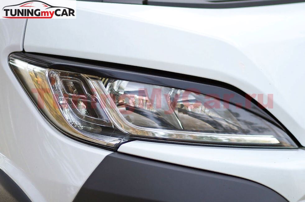 Накладки на передние фары (реснички) для Citroen Jumper Шасси 2014-2022, Citroen Jumper 2014-н.в. (290 кузов), Peugeot Boxer 2014-н.в. (290 кузов), Fiat Ducato шасси 2014-н.в., Ducato 2014-н.в. (290 кузов)