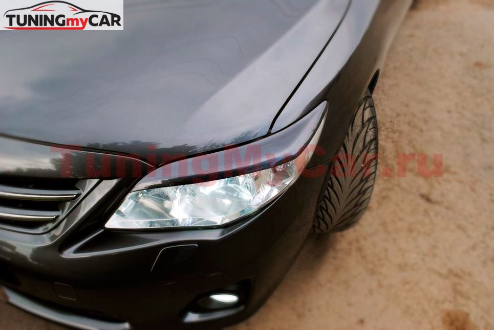Реснички на фары для Toyota Corolla 2010-2013