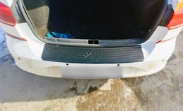 Накладка на задний бампер со скотчем для Volkswagen Polo VI 2020-2023