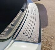 Накладка на задний бампер со скотчем для Volkswagen Polo VI 2020-2023