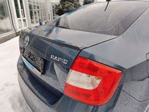 Лип спойлер для Skoda Rapid 2012-2017