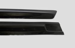 Молдинги на двери для LADA Granta FL (седан) 2018- крашеные в цвет 672 (черный глянец)
