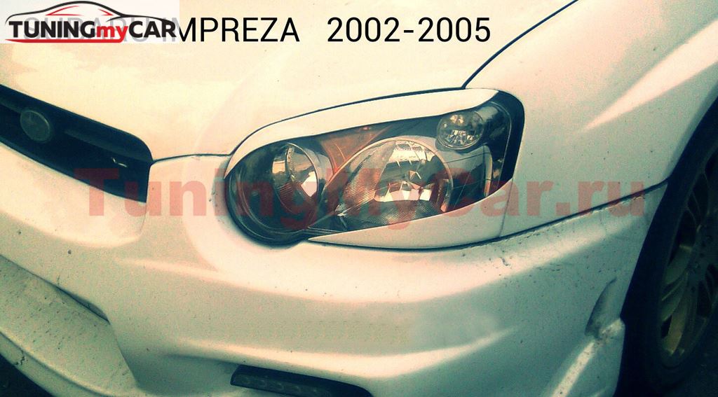 Реснички на фары для Subaru Impreza 2002-2005