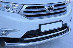 Защита переднего бампера D63 (секции) для Toyota Highlander 2010-2013