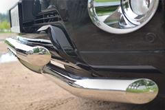 Защита переднего бампера D63 (секции) D63 (секции)+декор для Toyota LC Prado 150 2014-