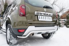 Защита заднего бампера D42 (волна) длинная для Renault Duster 2015-