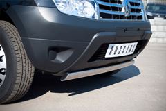 Защита переднего бампера D75х42 овал для Renault Duster 4x2 2011-