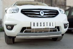 Защита переднего бампера D75х42 овал для Renault Koleos 2012-