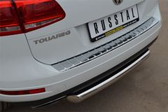 Защита заднего бампера D76 (дуга) для Volkswagen Touareg 2010-2013