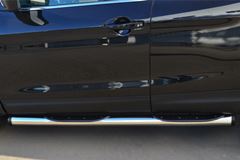 Пороги труба D76 с накладкой (вариант 2) для Nissan Qashqai 2014-
