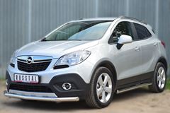 Защита переднего бампера D63 (секции) для Opel Mokka 2013-