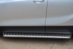 Пороги труба D42 с листом для Opel Mokka 2013-