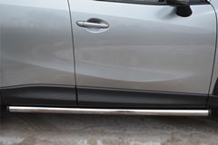 Защита порогов D63 (вариант 2) для Mazda CX-5 2011-