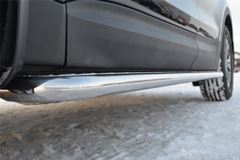 Пороги труба D42 с листом для Hyundai Santa Fe 2012-2015