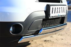Защита переднего бампера 75х42 / 75х42 овал (дуга) для Ford Explorer V 2012-
