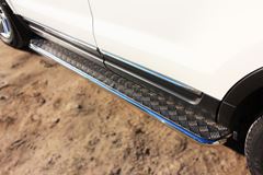 Пороги труба D42 с листом для Ford Explorer V 2012-