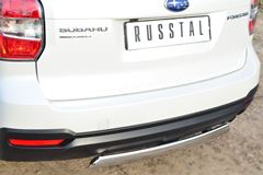 Защита заднего бампера 75х42 (дуга) для Subaru Forester 2013-
