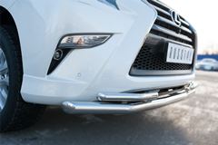 Защита переднего бампера D63 (секции) D42х2 (уголки) для Lexus GX 460 2014-