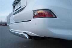 Защита заднего бампера D75х42 (дуга) для Lexus GX 460 2014-