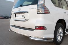 Защита заднего бампера уголки D76(секции) D42 (секции) для Lexus GX 460 2014-