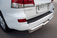 Защита заднего бампера D76/D42 (ступень) для Lexus LX570 2012-
