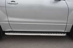 Пороги труба D42 с листом для Suzuki Grand Vitara 3дв 2012-