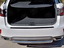 Накладка на задний бампер (лист нерж зеркальный) для Lexus RX200t 2015-