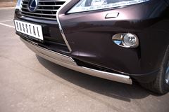 Защита переднего бампера D75х42/75х42 овалы для Lexus RX 270/350/450 2009-