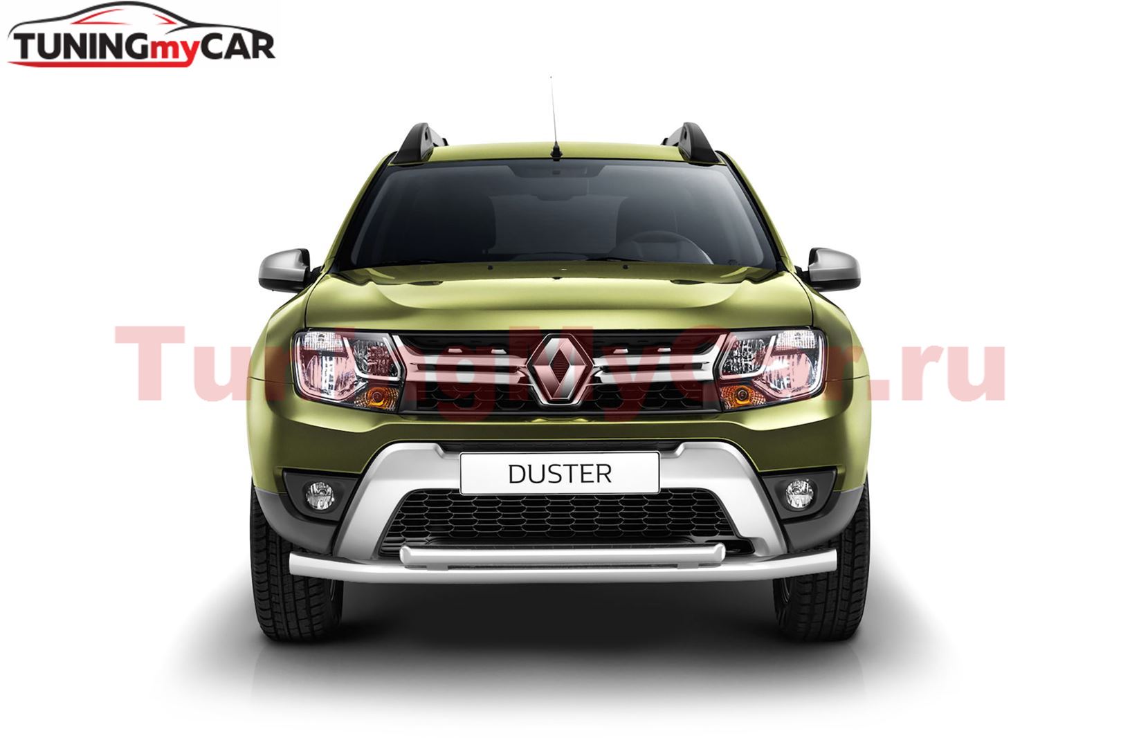 Тюнинг от TuningMyCar. Защита переднего бампера двойная Ø63/51мм (НПС)  RENAULT Duster 2016-/ NISSAN Terrano 2014-