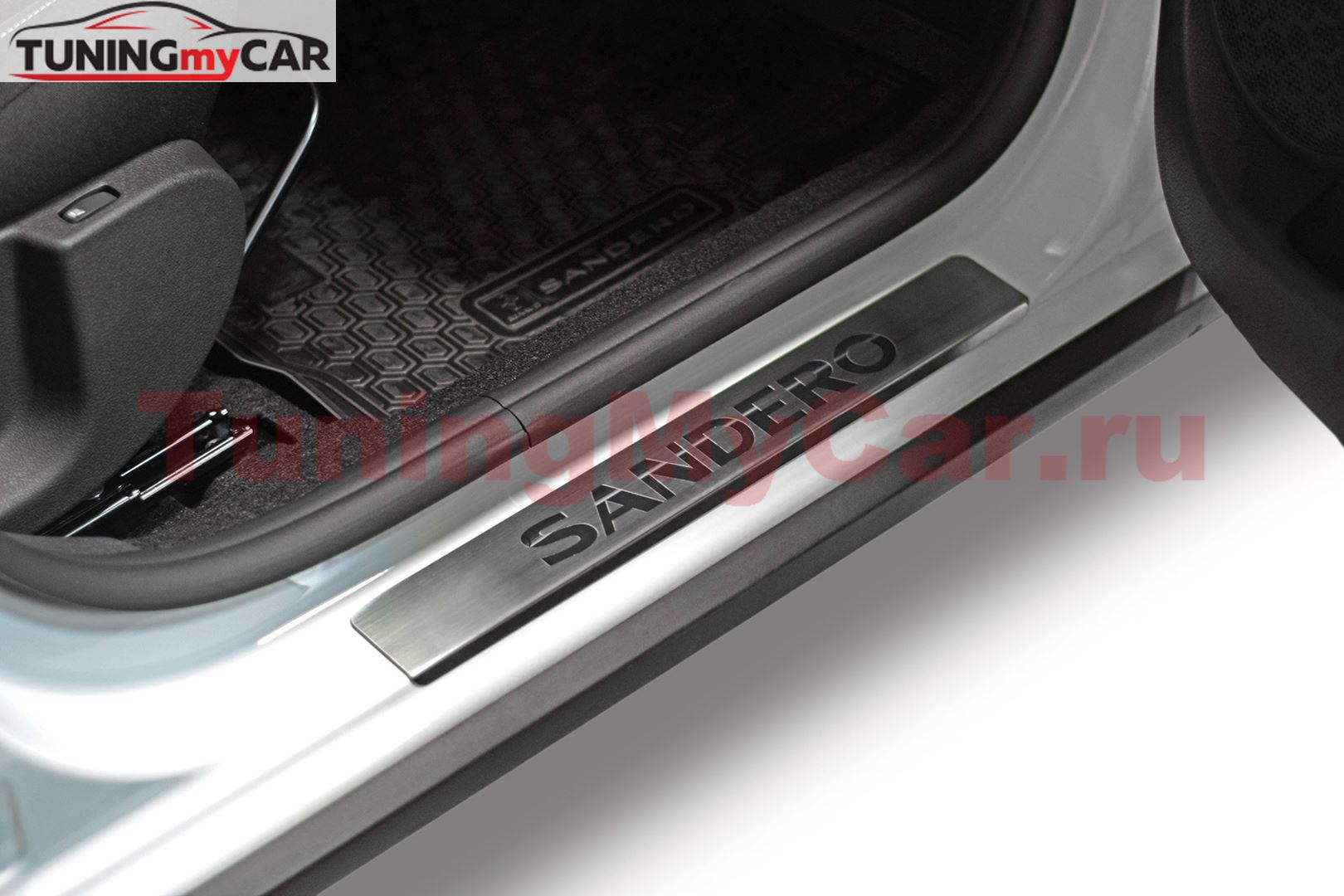 Накладки в проем дверей (4 шт) (НПС) Renault Sandero / Sandero Stepway 2014-