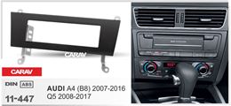 Переходная рамка для установки автомагнитолы CARAV 11-447: 1 DIN / 172 x 48 mm / AUDI A4 (B8) 2007-2016, Q5 2008-2017