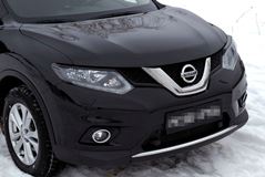 Накладки на передние фары (реснички) Nissan X-trail 2015-2016 (Т32) дорестайлинг