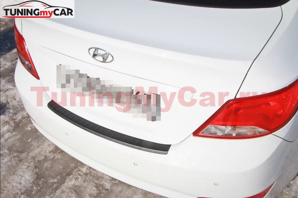 Накладка на задний бампер для Hyundai Solaris Sedan 2014-2017