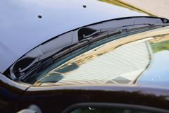 Накладка в проём стеклоочистителей (ЖАБО БЕЗ СКОТЧА, ABS) Renault Duster с 2012/ Nissan Terrano c 2014