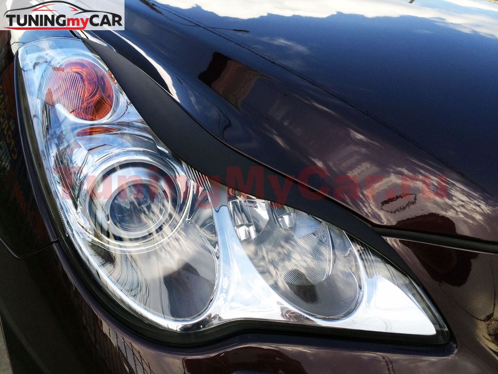 Реснички на фары для INFINITI ЕХ25, ЕХ35, ЕХ37 2007-2013 / QX50 2015-2018