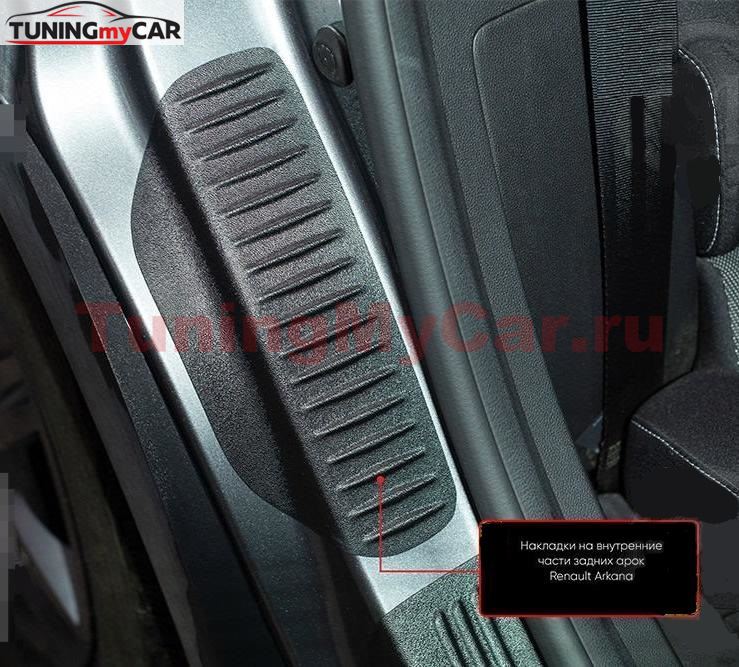 Накладки на внутренние части задних арок БЕЗ СКОТЧА Renault Arkana 2019-