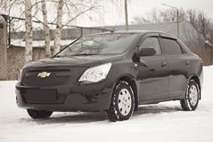 Зимняя заглушка решетки переднего бампера Chevrolet Cobalt (седан) 2013-