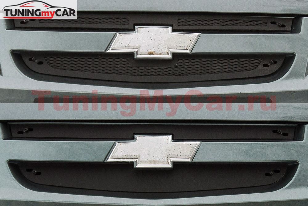 Защитная сетка и заглушка решетки радиатора Chevrolet Niva Bertone 2009-2019