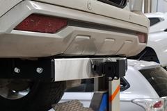 ТСУ /съемный квадрат/ С НЕРЖ Накладкой Mitsubishi Pajero Sport 2021-