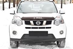 Зимняя заглушка решетки переднего бампера Nissan X-trail 2011-2015 (T31) рестайлинг