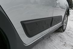 Молдинги на двери широкие ШАГРЕНЬ Renault Logan 2014-, Renault Logan II Stepway 2018- (рестайлинг)