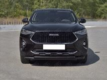 Защита переднего бампера d63 секции-d42 дуга black для Haval F7X 1.5 4WD 2019-2022 