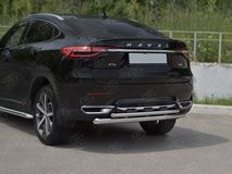 Защита заднего бампера d63 дуга-d42 дуга для Haval F7X 1.5 4WD 2019-2022