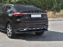 Защита заднего бампера d63 секции black для HAVAL F7X 1.5 4WD 2019-2022 