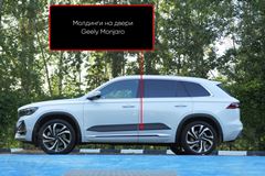 Молдинги на двери ШАГРЕНЬ для Geely Monjaro 2022-